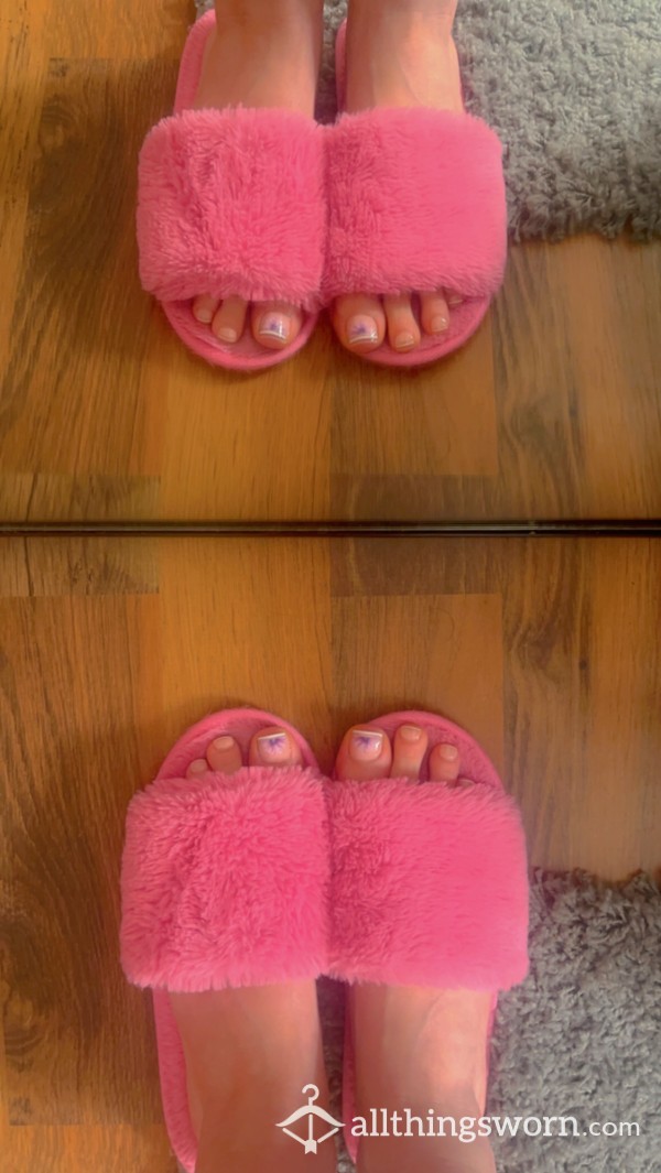 Fluffy Pink Slippers