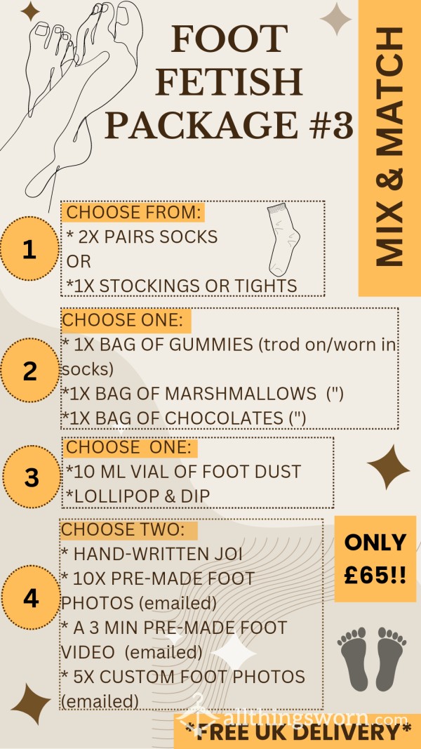 👣 Foot Fetish Package #3 👣- Mix & Match!!