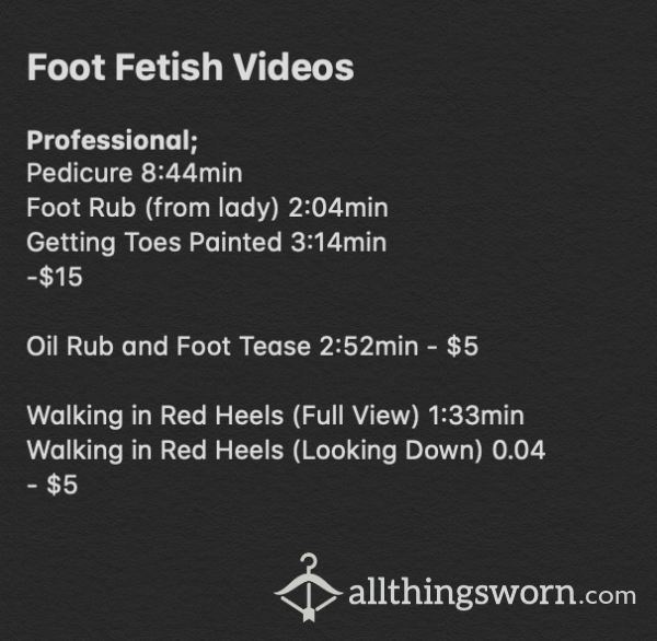Foot Fetish Videos