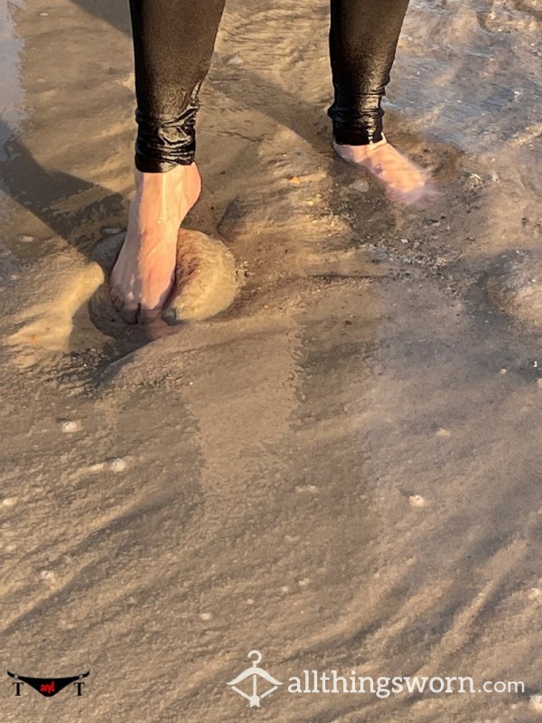 Foot Video On The Beach - Sand, Water, And Waves