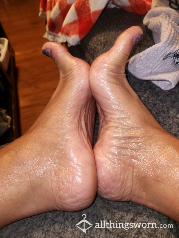 Freshly Oiled Feet