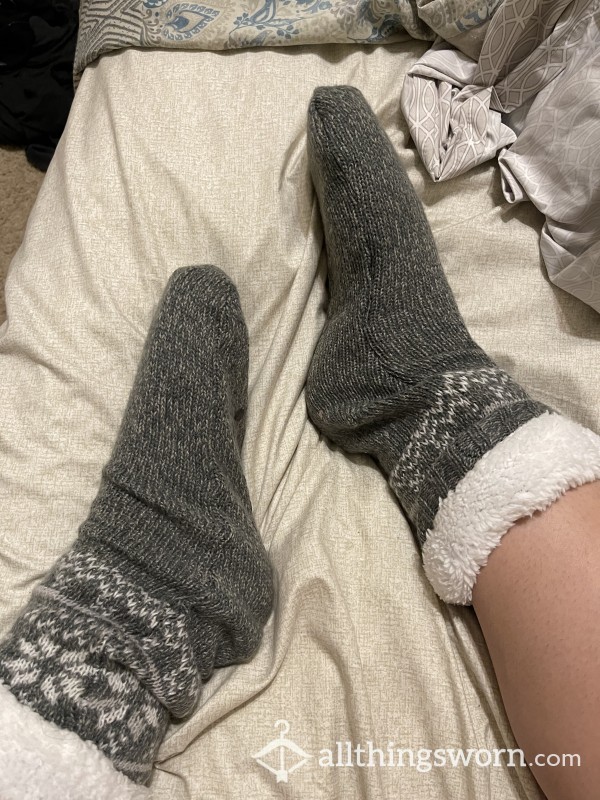 Fur Lined Slipper Socks