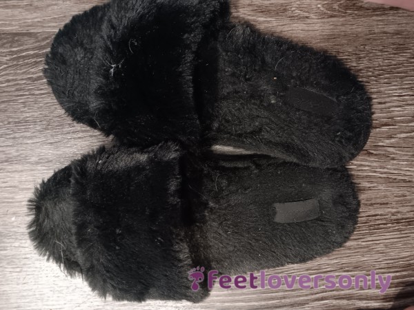Furry Memory Foam Slipper Flip Flops, Bought Last Winter.  Wear Regularly In House