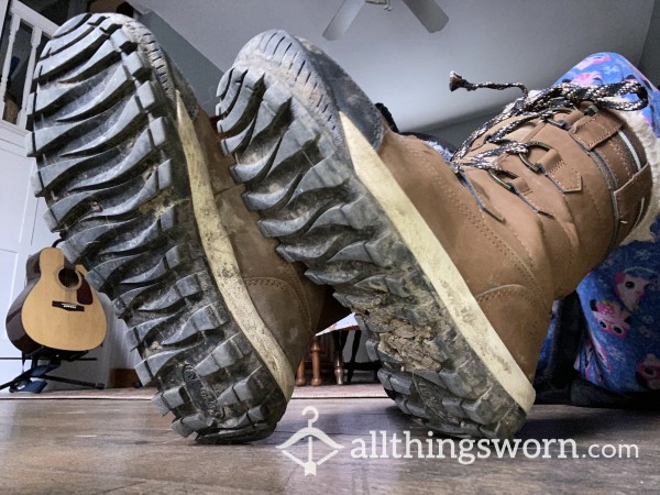 Furry Muddy Bear-paw Boots 🥾 Worn 3years + 5Day Worn Socks - Intense | Stinky | Dirty
