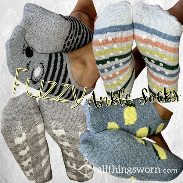 Fuzzy Ankle Socks - 4 Patterns Available 🤍