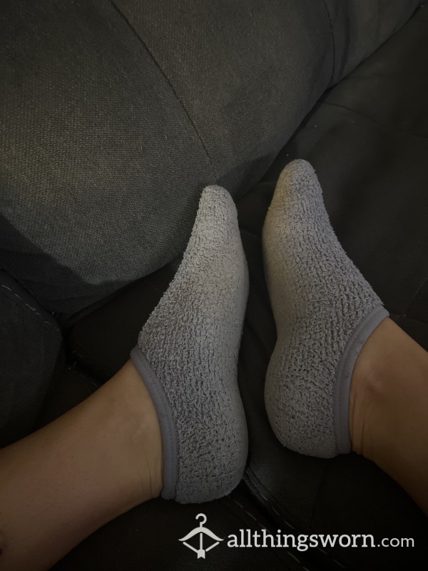 Fuzzy Grey Socks