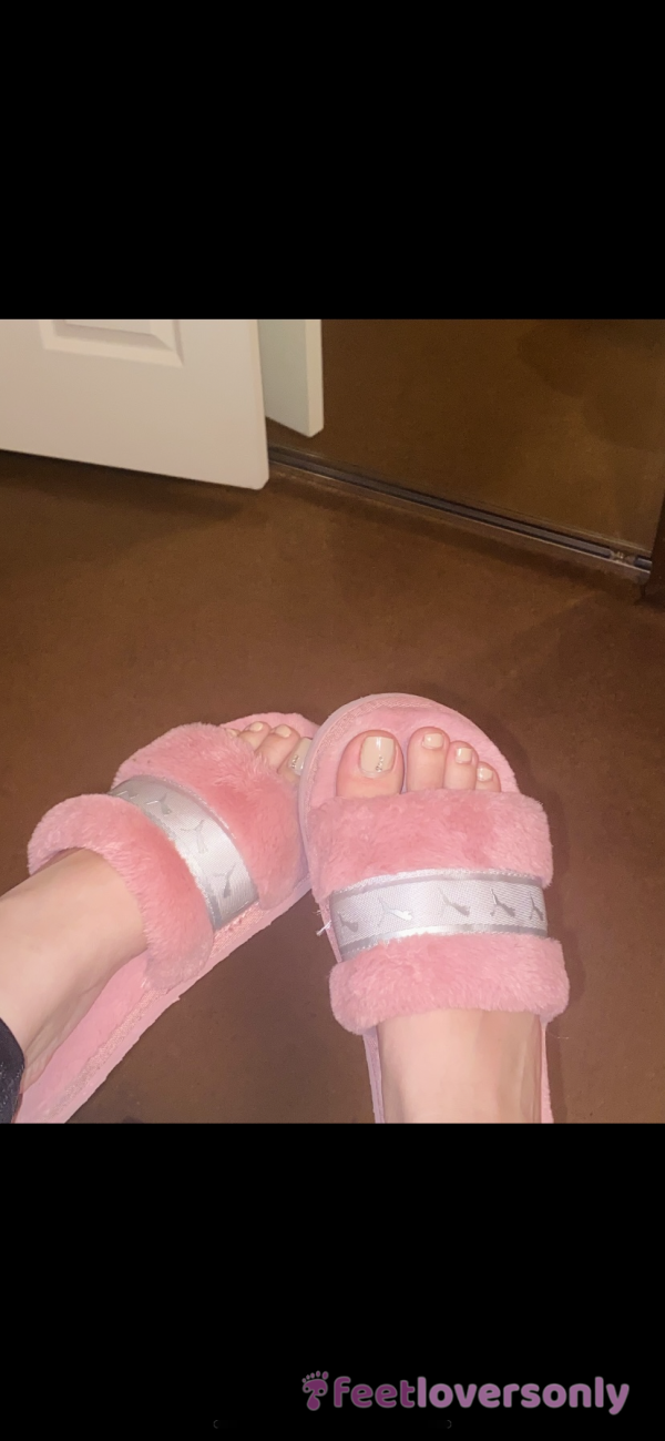 Fuzzy Pink Everyday Wear Slippers