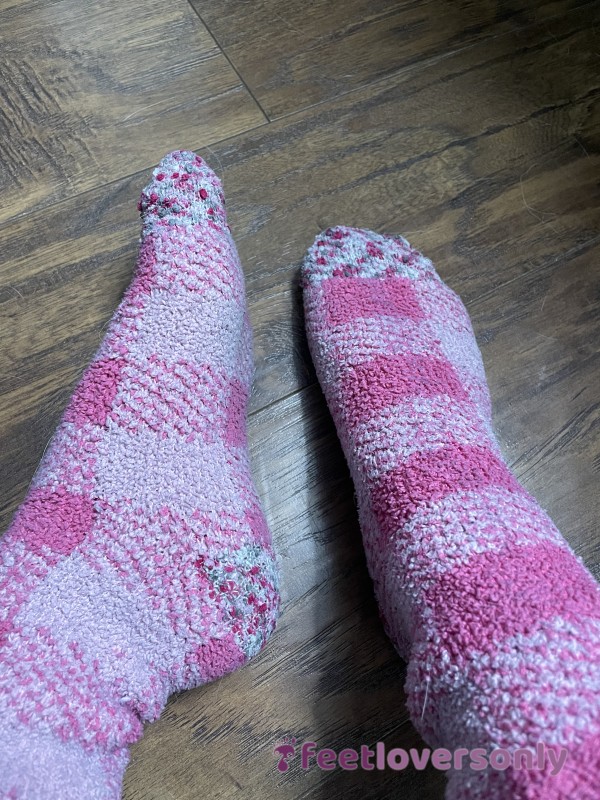 Fuzzy Pink Socks