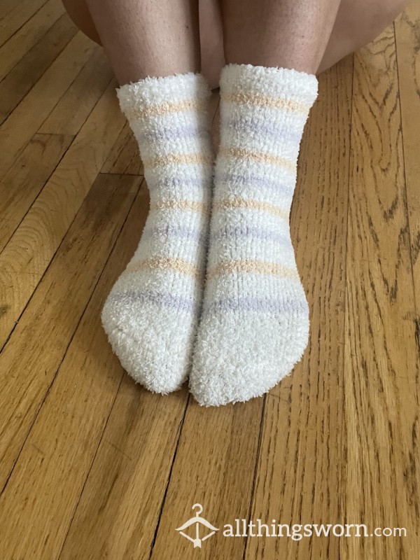 Fuzzy Striped Socks