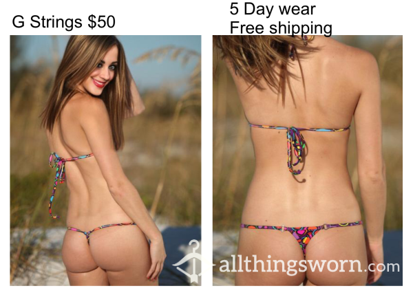 G Strings 5 Day Wear Last 2 Days No Showering  Plus Free Shipping