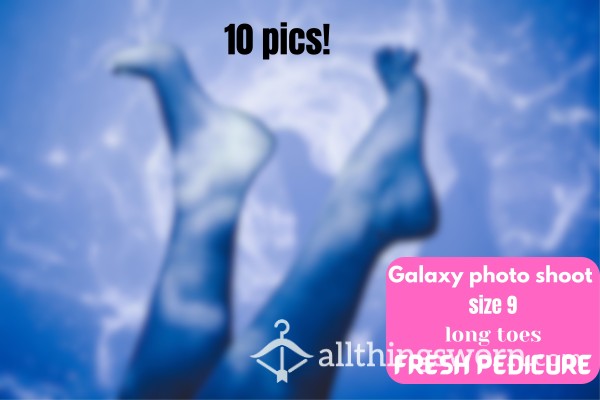 Galaxy Artsy Feet Photo Shoot | Size 9 | Long Alien Toes
