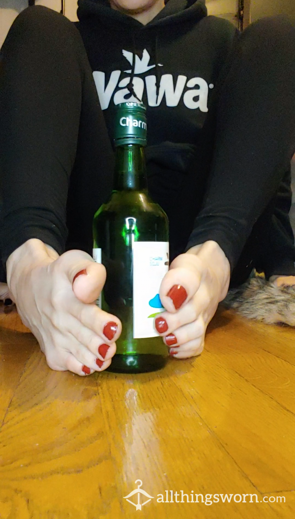 GDrive Access - Taking The Cap Off A Bottle Of Soju With My Toes