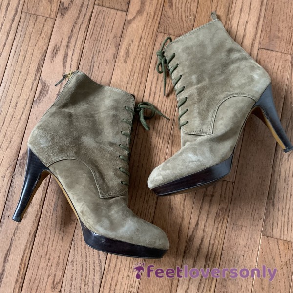 🐍Genuine Suede Leather Booties