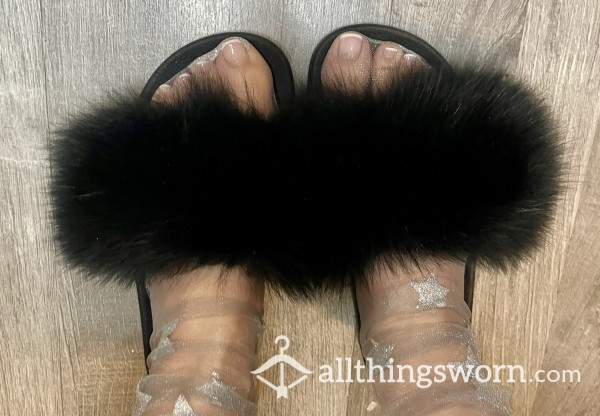 Sexy Furry Slide Sandals