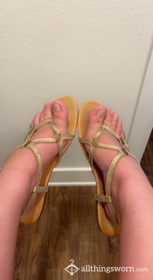 Golden Goddess Strappy Sandals~