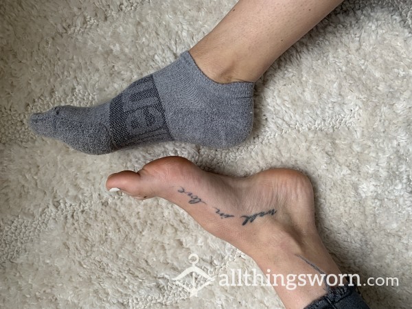 Gray Lululemon Workout WET IN SWEAT Stinky Socks
