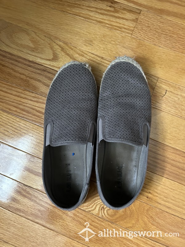 Gray Slide On Shoes