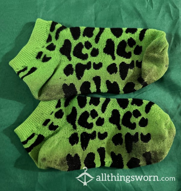 Green Leopard Socks