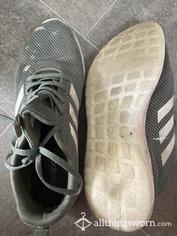 Green Worn Out Adidas Trainers