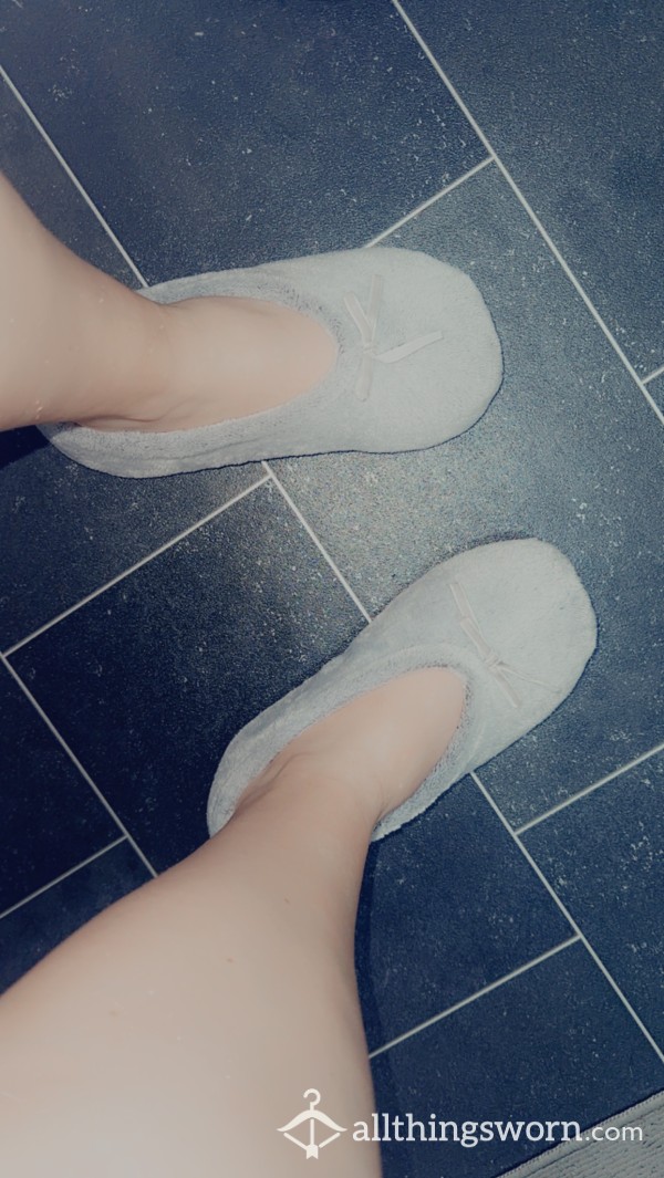 Grey Flat Slippers