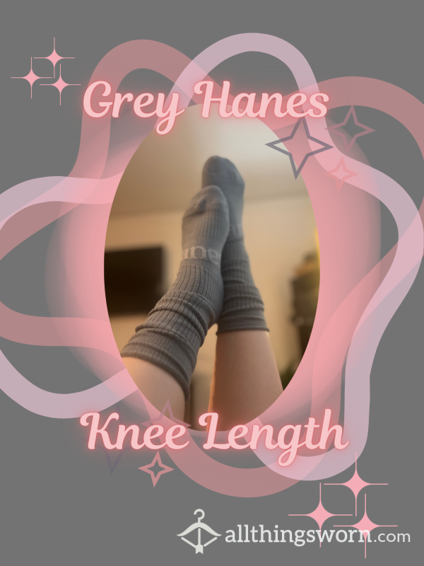 * SOLD * Grey Hanes Knee Length