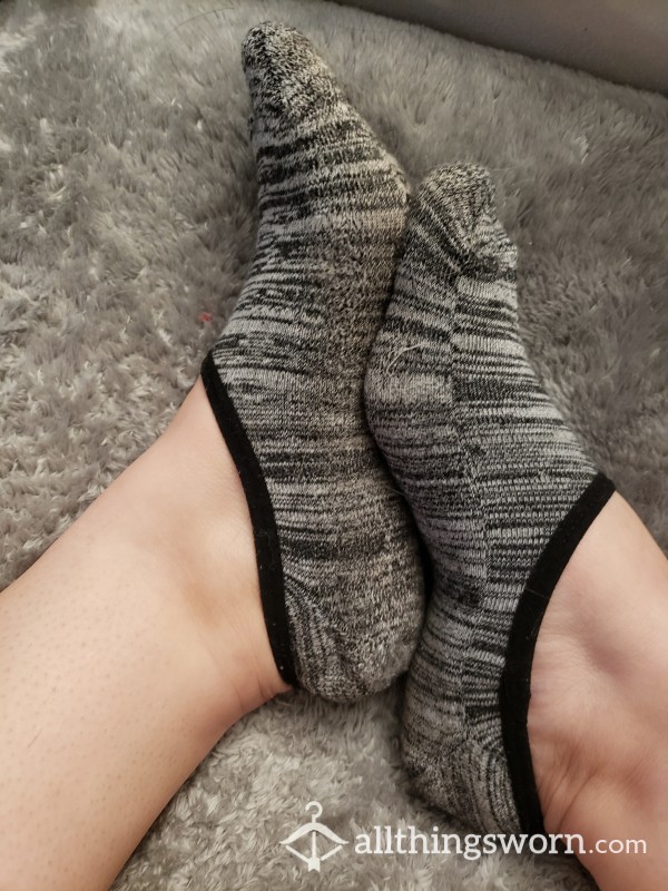 Grey No Show Sock