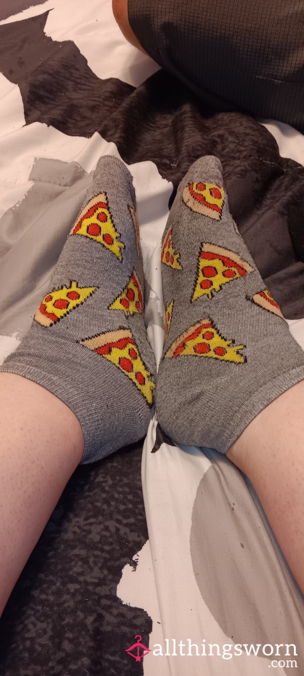 Grey Pizza Socks