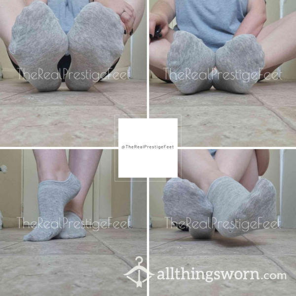 Grey Low Cut Trainer Socks | Standard Wear 48hrs | Includes Pics & Clips | Additional Days Available | See Listing Photos For More Info - From £16.00