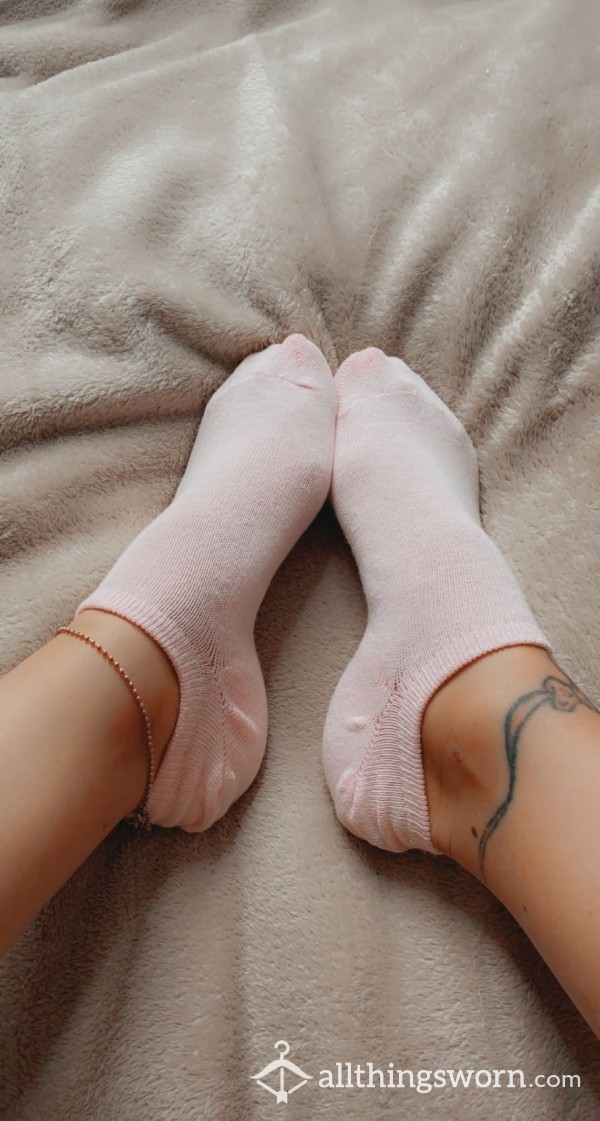 Gym Worn Cute Pink Ankle Sock