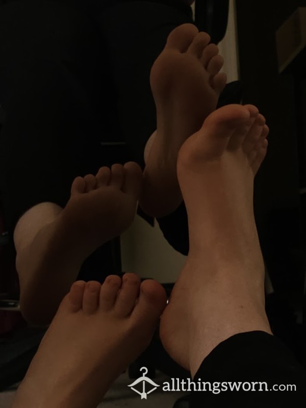 Half Socked/ Half Naked Feet Pics