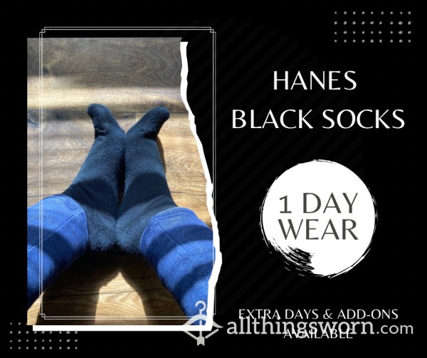 Hanes Black Socks