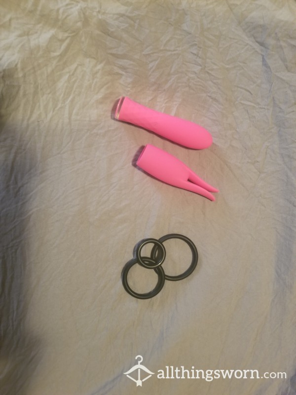 Hot Pink Toy, And Cock Rings