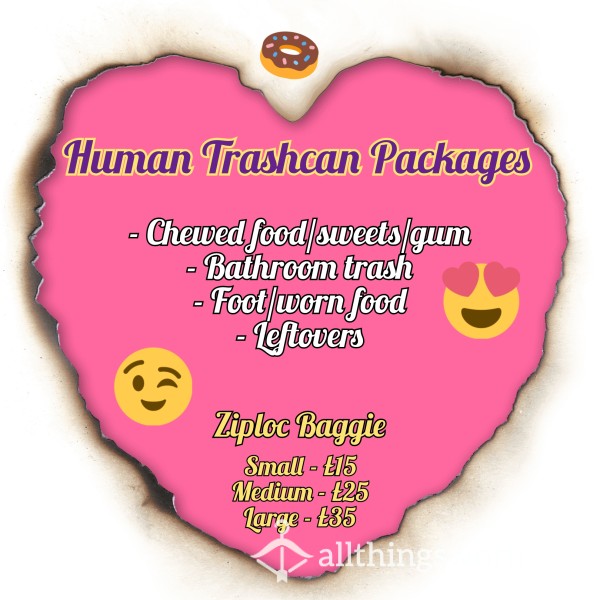 Human Trashcan Packages 💜