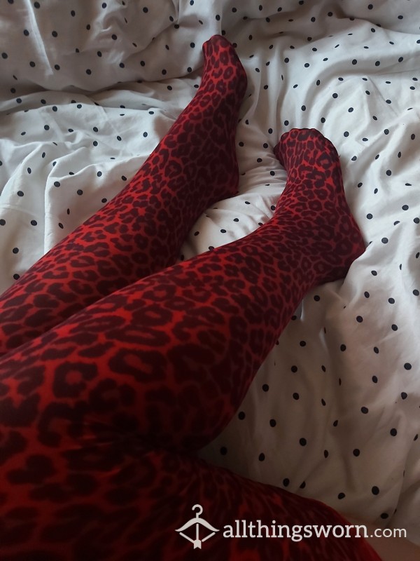 ***SOLD*** Jazzy Leopard Print Tights / Pantyhose Collector