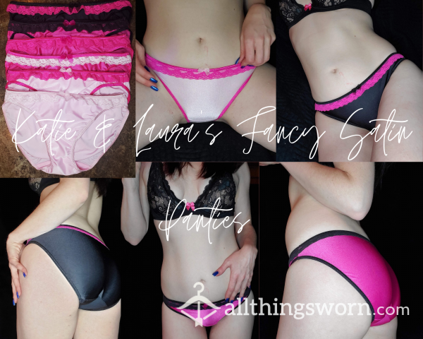 Katie & Laura's Fancy Satin Bikini Panty - 6 Colors Available!