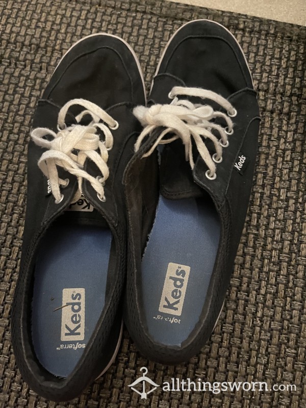 Keds Black Well Worn Shoes