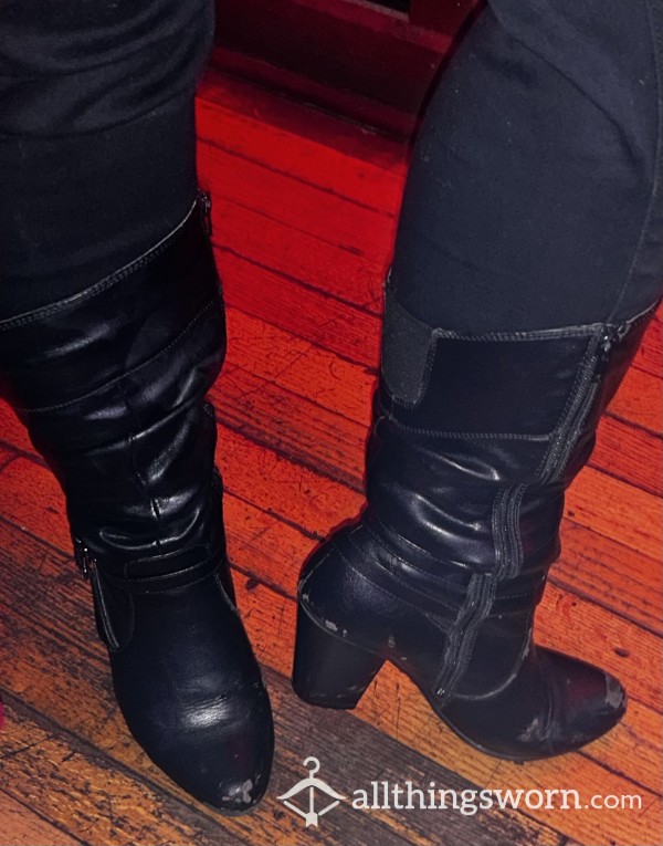 Knee High Boots With Buckles