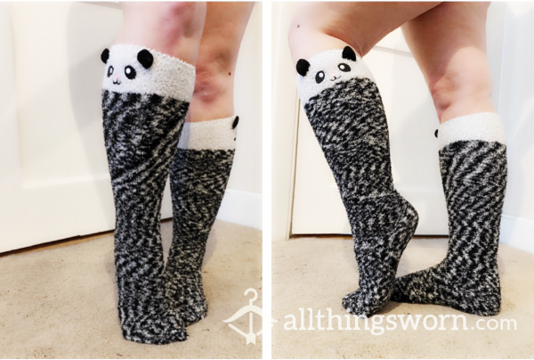 Knee High Panda Socks