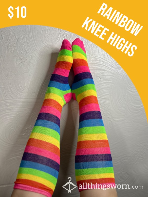 Knee High Rainbow Socks