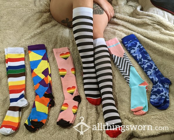 Knee High Socks W/Patterns