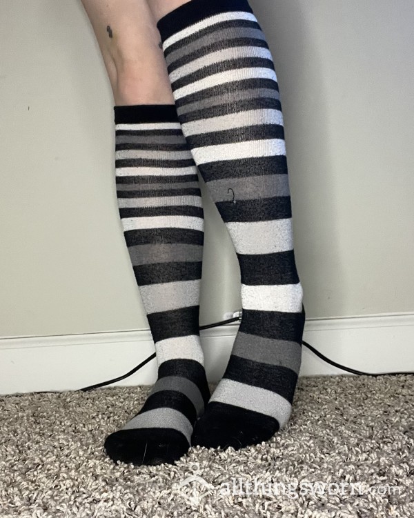 Knee High Striped Socks