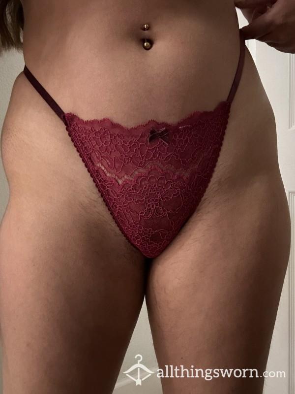 Lace Red G String