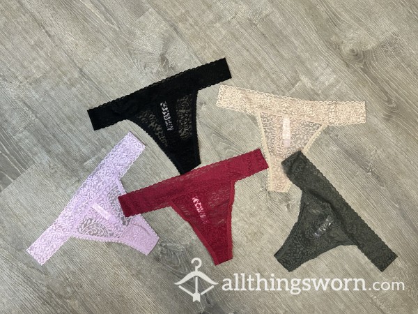 Lace Thong Panties Available In Multiple Colors