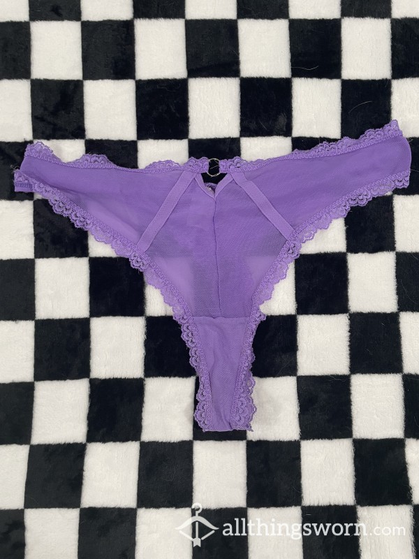Lace/Mesh Thong (purple)