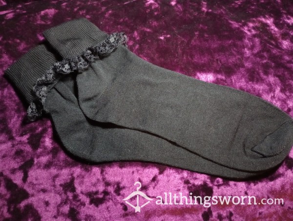 Lacey Black Socks Custom Wear 🖤