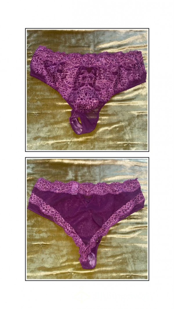 Lacey, C*m Stained, High-Waisted VS Panties From Mac