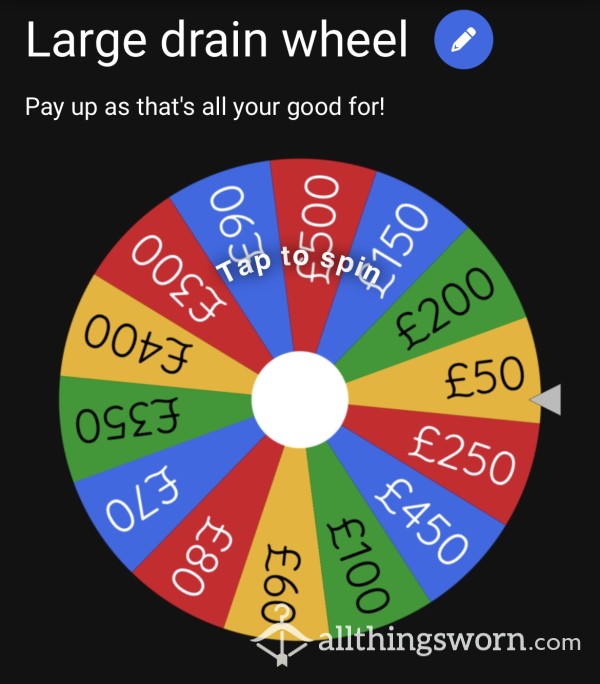 Large Drain Wheel 💰