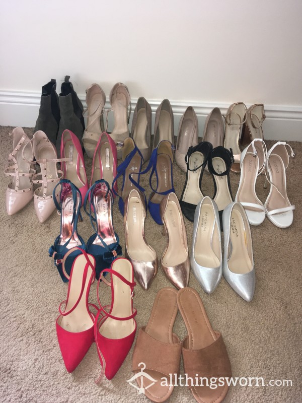 Large Selection Of Ladies Shoes, Well Worn