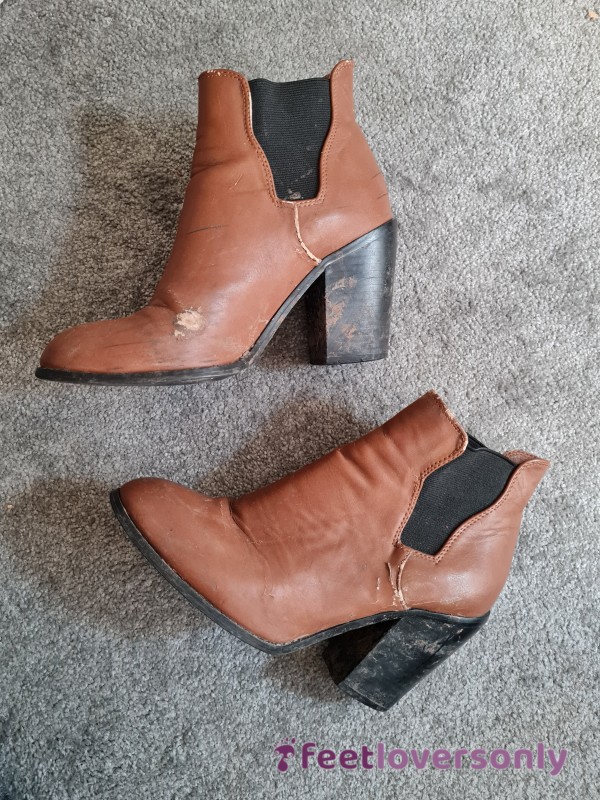 Leather Extremely Worn Boots