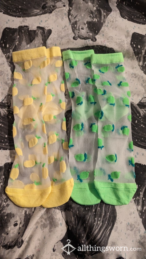 Lemon Or Lime Mesh Socks!!🍋🫒